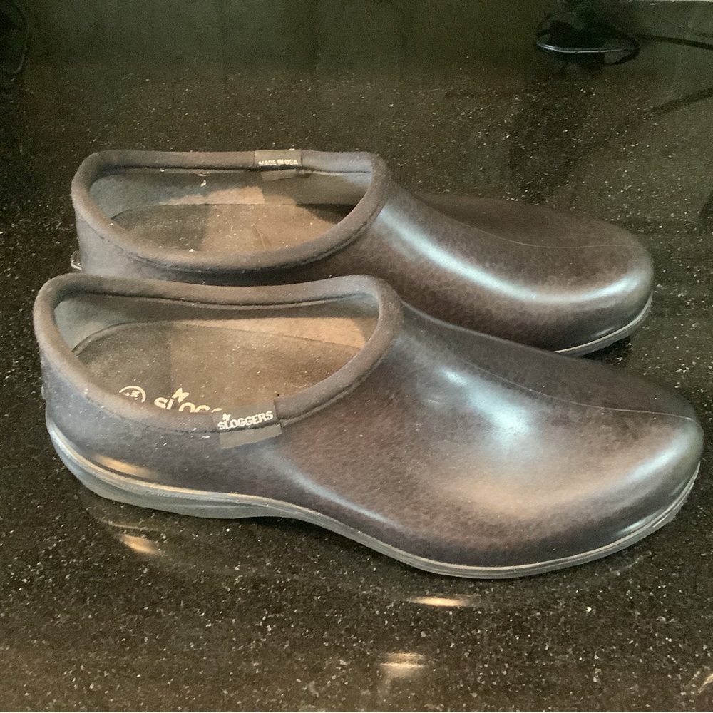 Sloggers Black Rubber Garden Rain Shoes like new MEN SIZE 10 MADE IN USA
